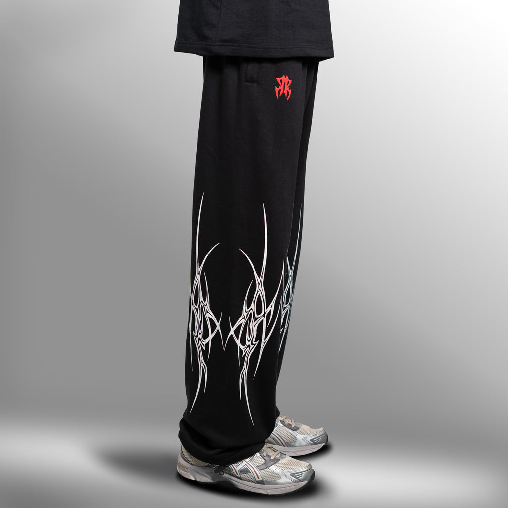 Tribal flame pants // black