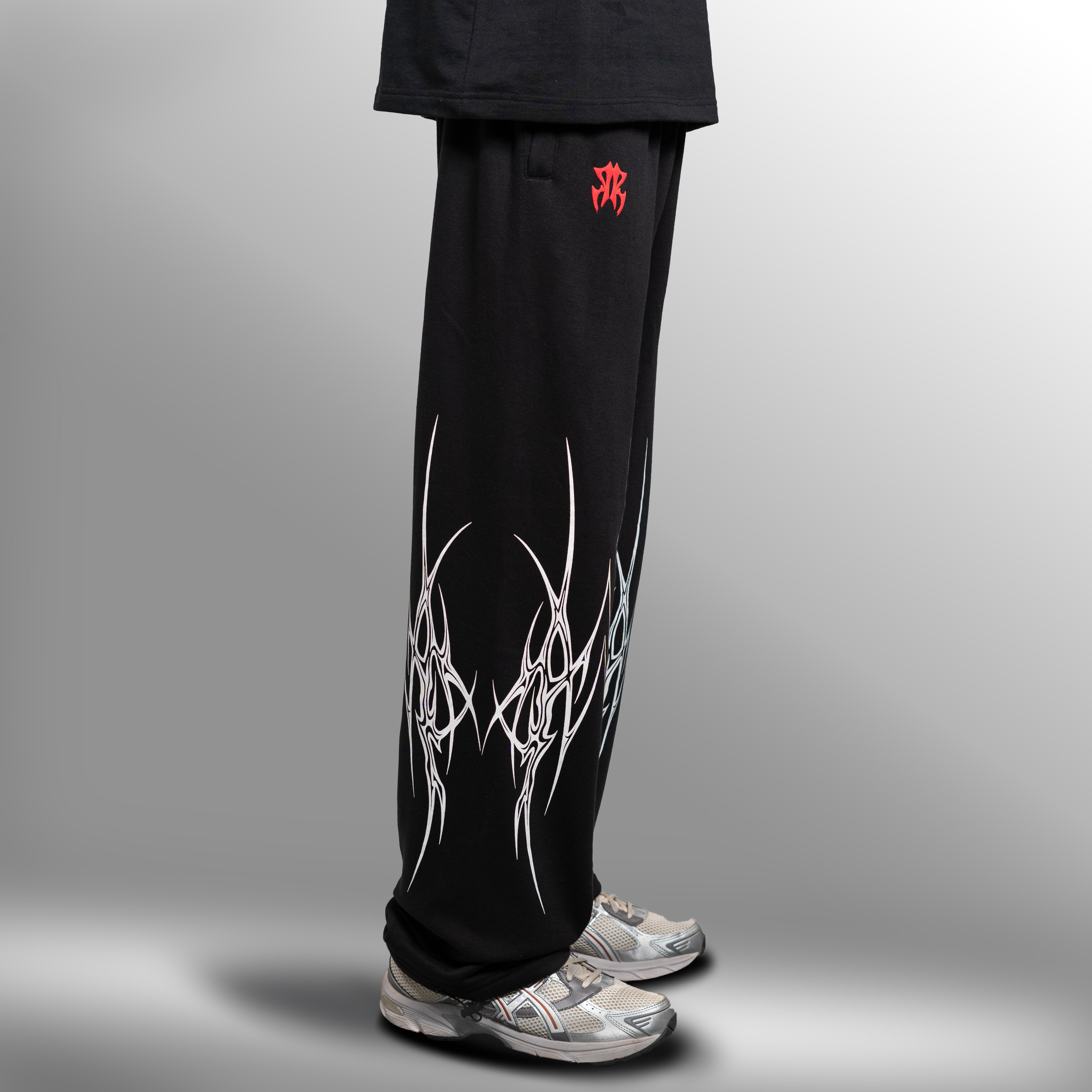 Tribal flame pants // black