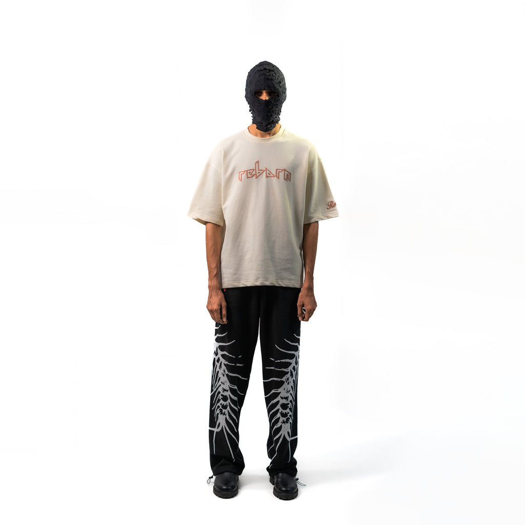 Snake skel tee // beige