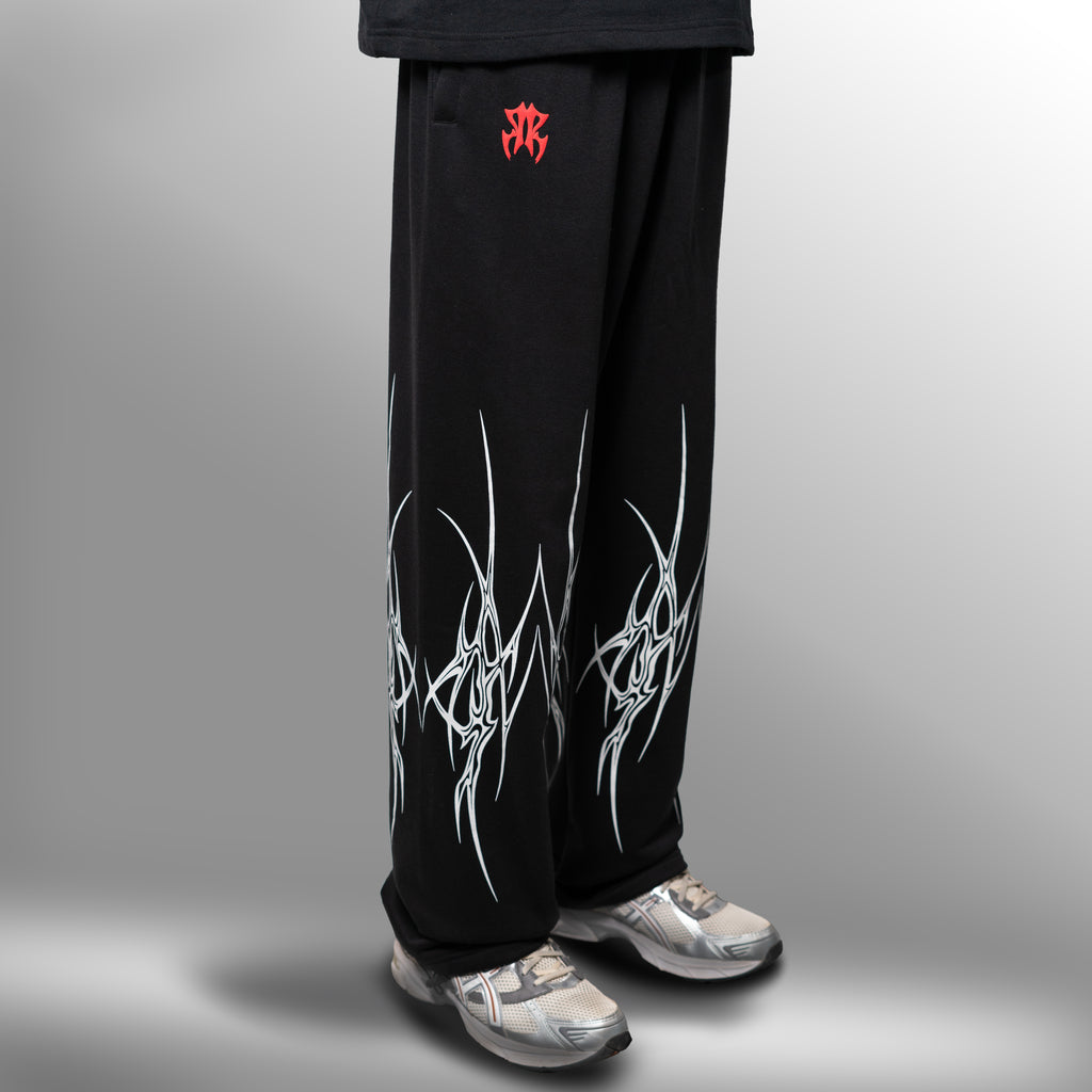 Tribal flame pants // black