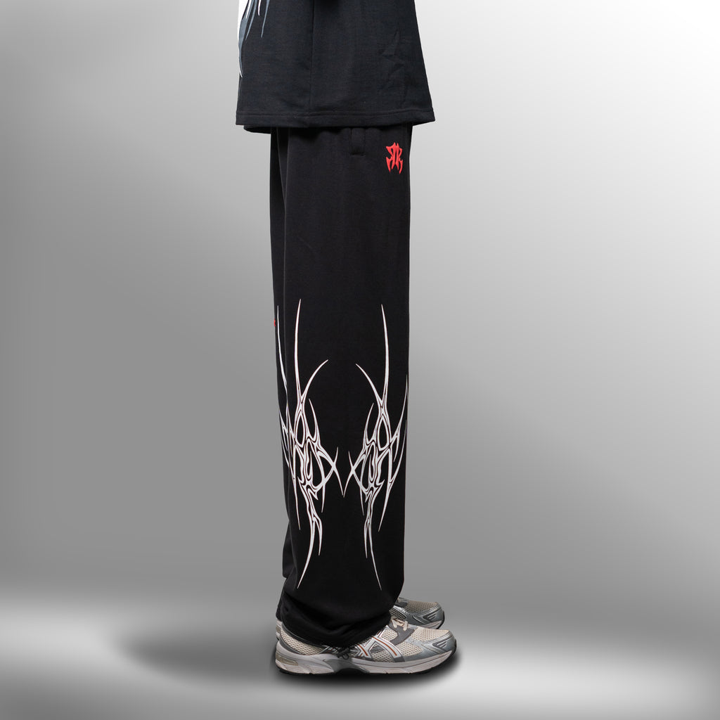 Tribal flame pants // black