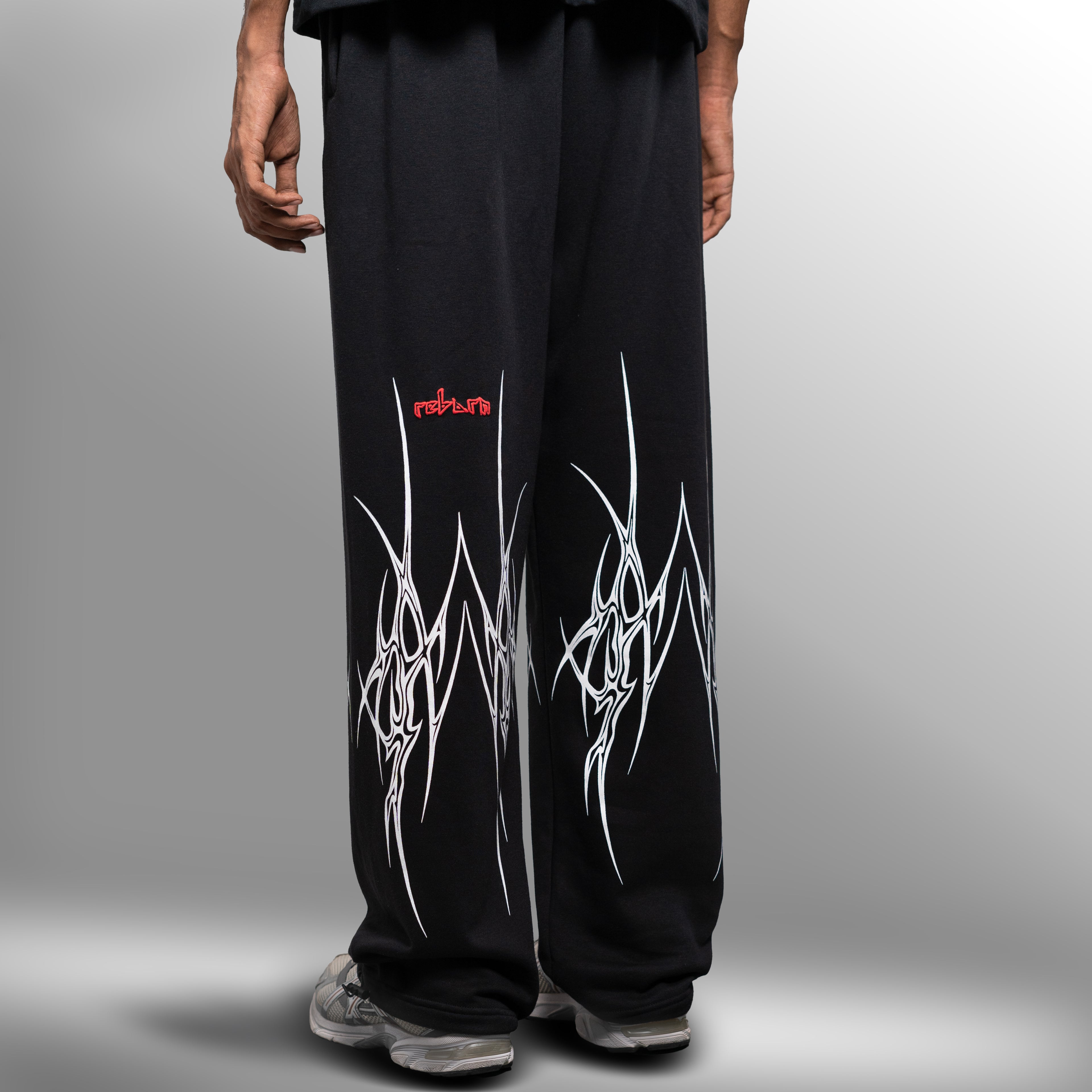 Tribal flame pants // black