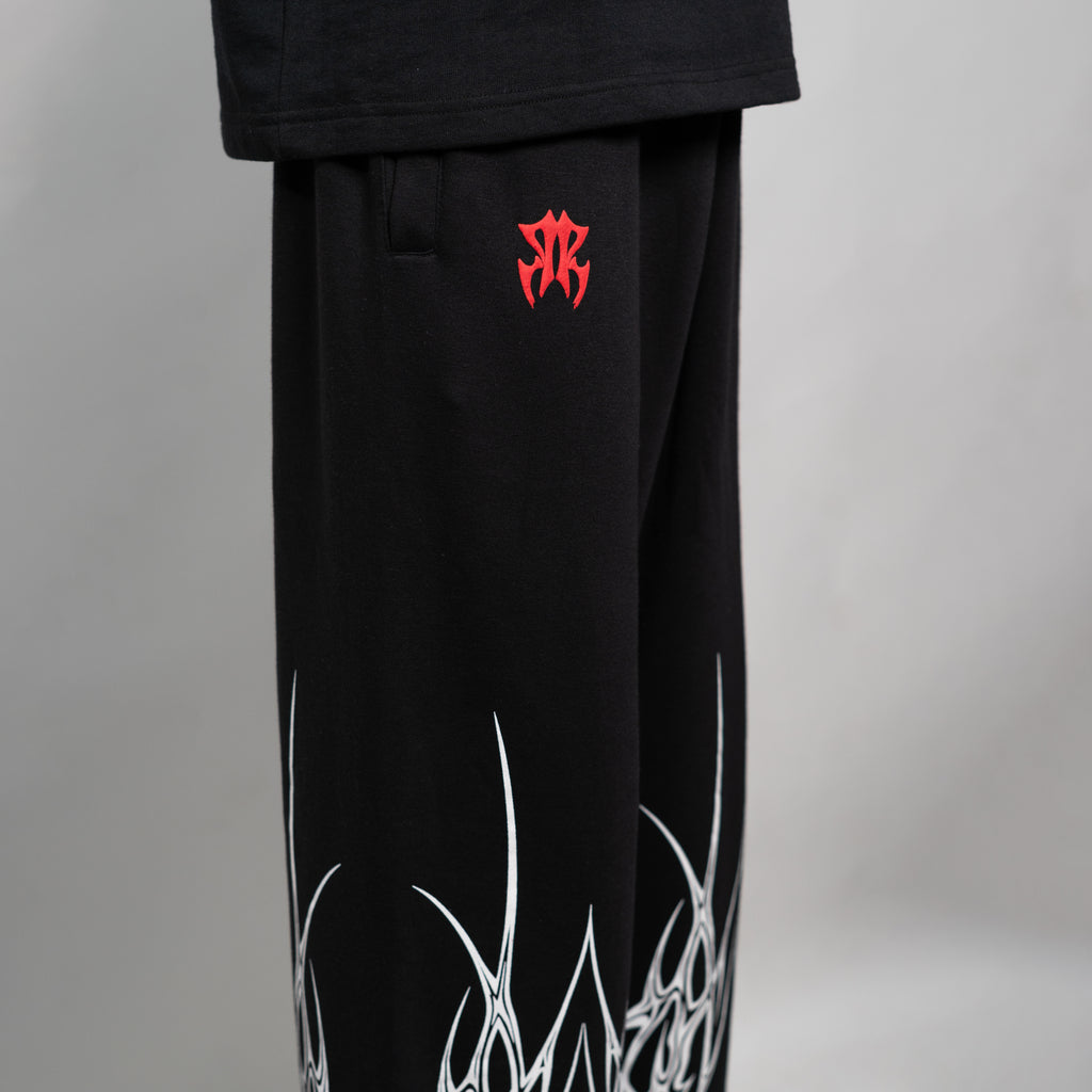 Tribal flame pants // black