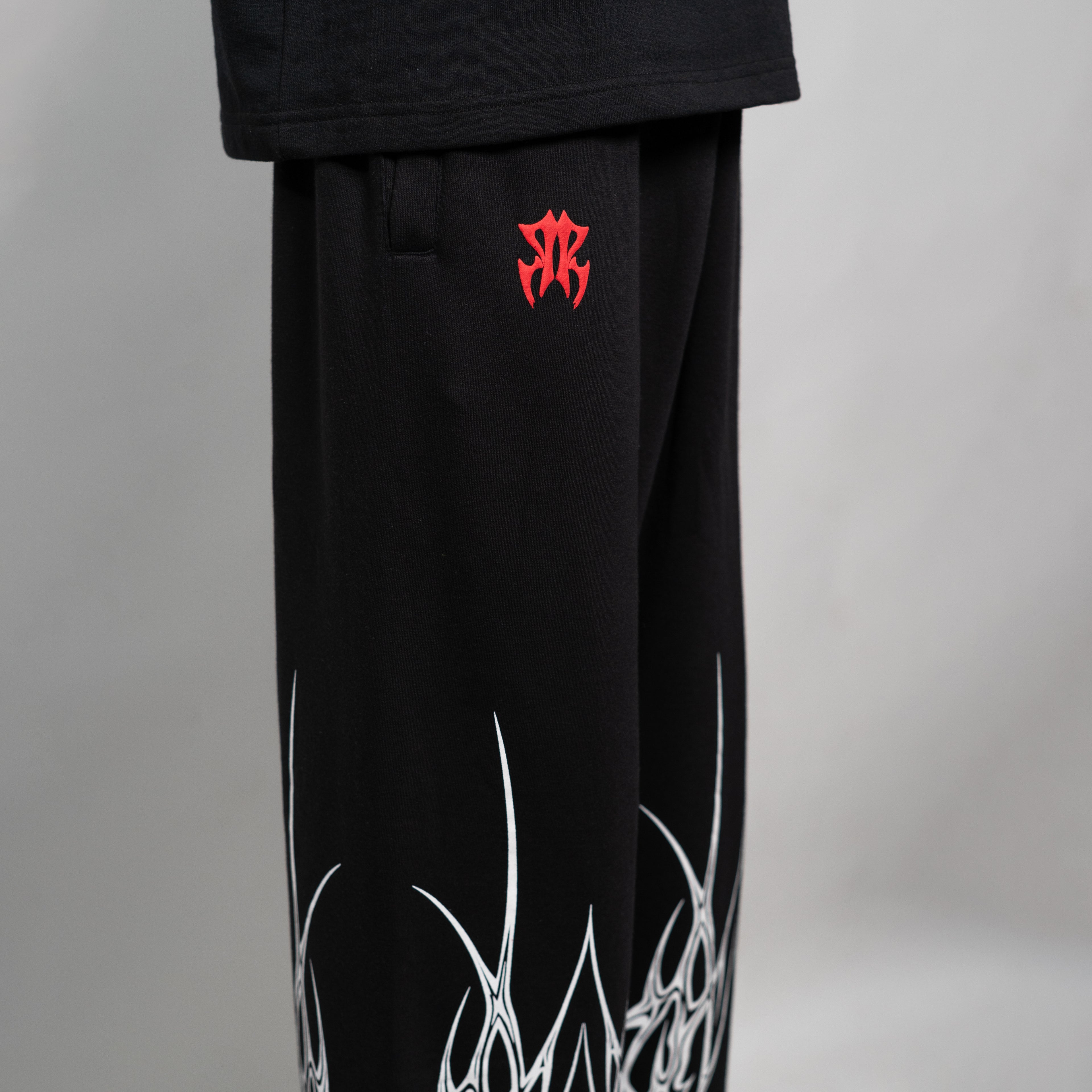 Tribal flame pants // black