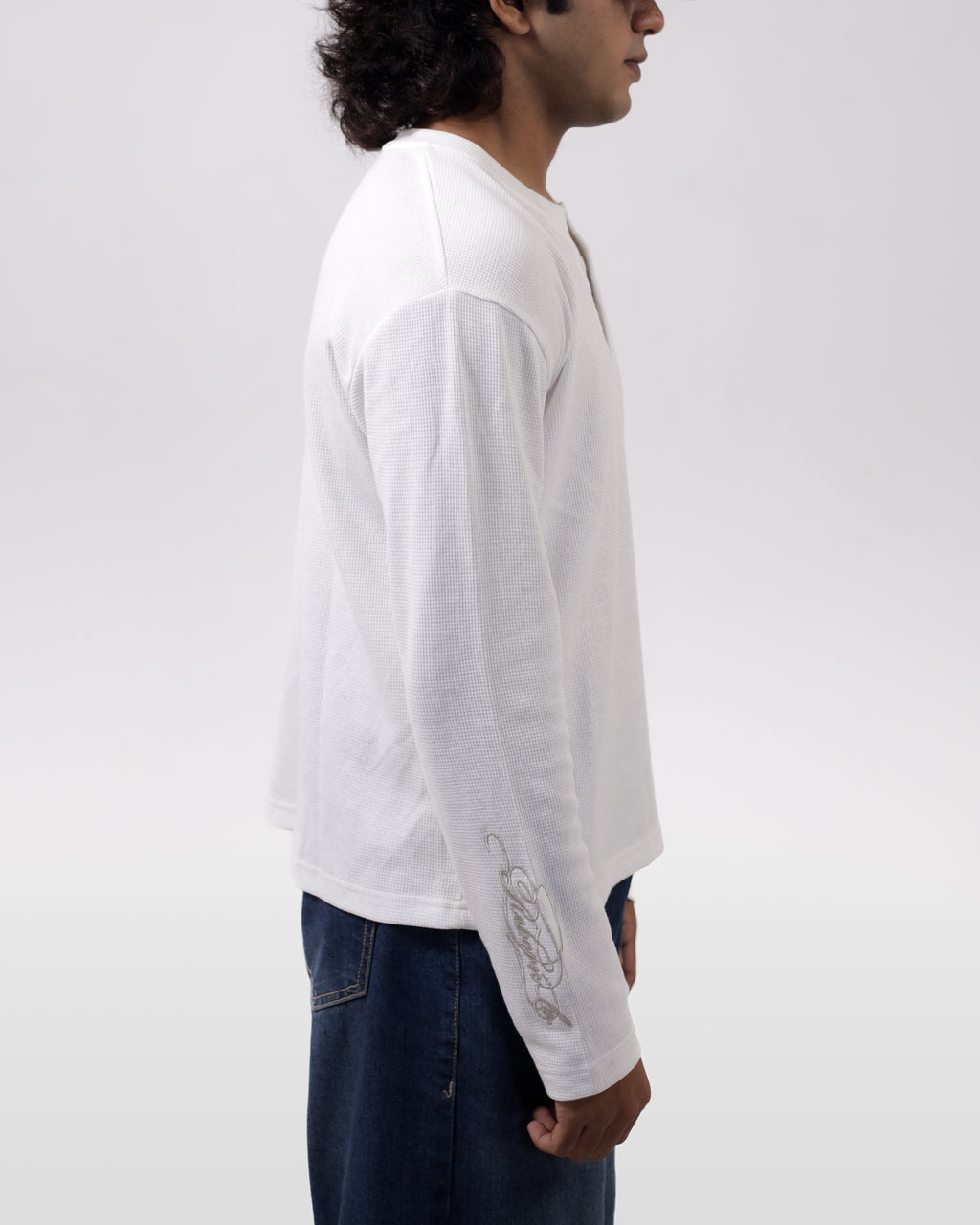 HENLEY T-shirt  / WHITE