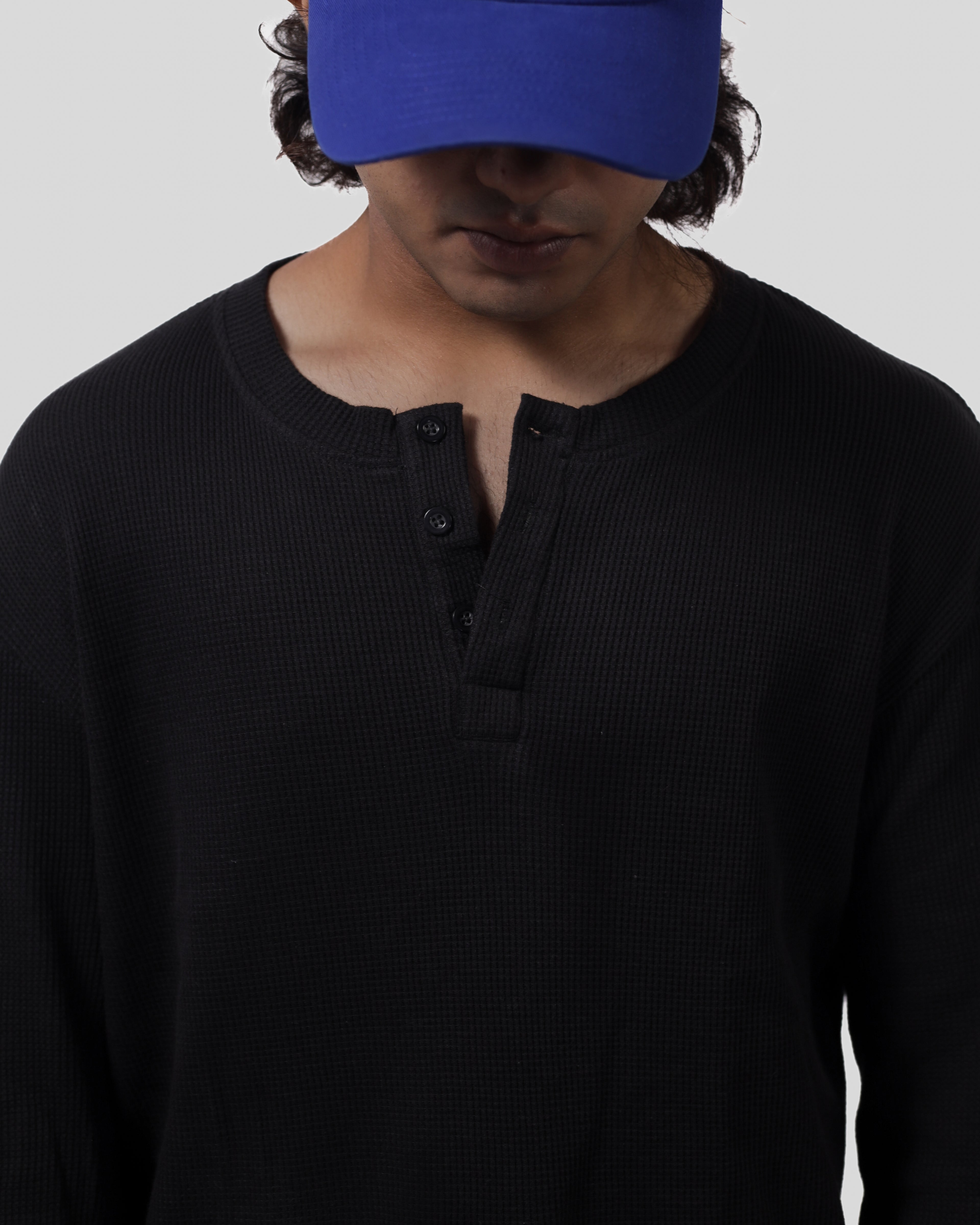 HENLEY t-shirt /BLACK