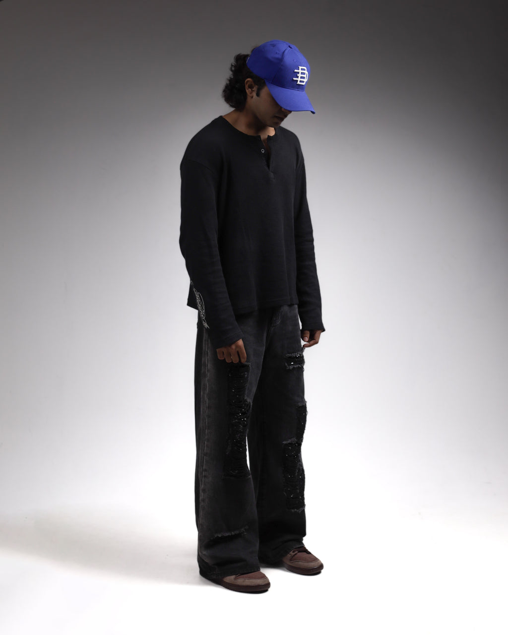 HENLEY t-shirt /BLACK