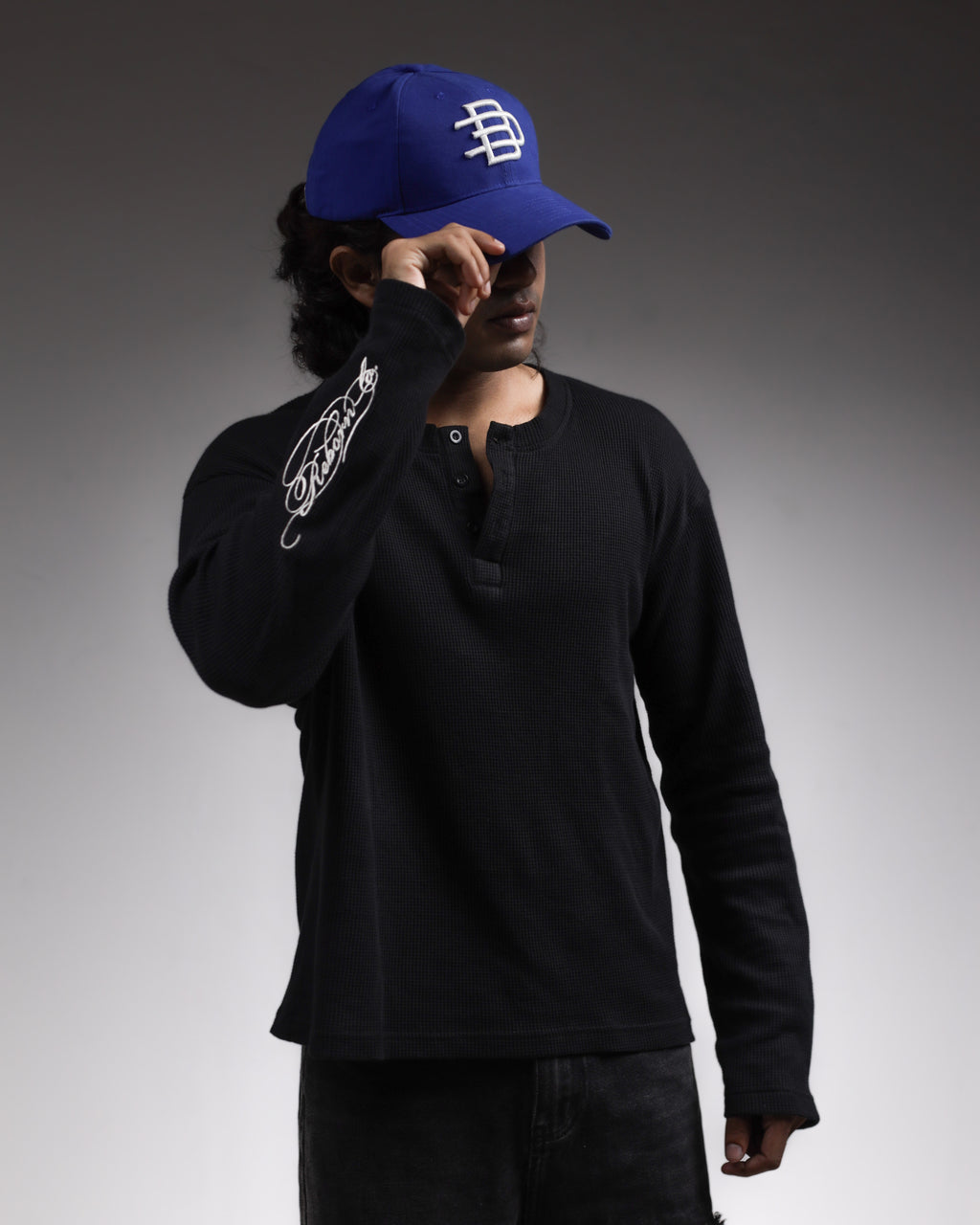 HENLEY t-shirt /BLACK