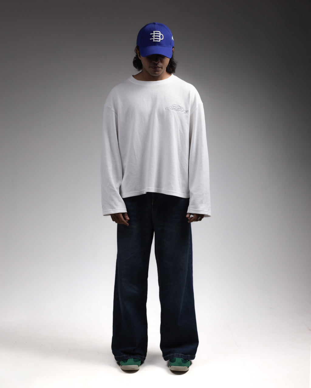 WAFFLE KNIT t-shirt / WHITE