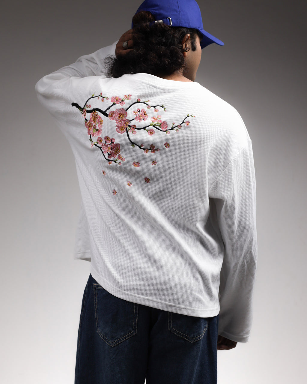 WAFFLE KNIT t-shirt / WHITE