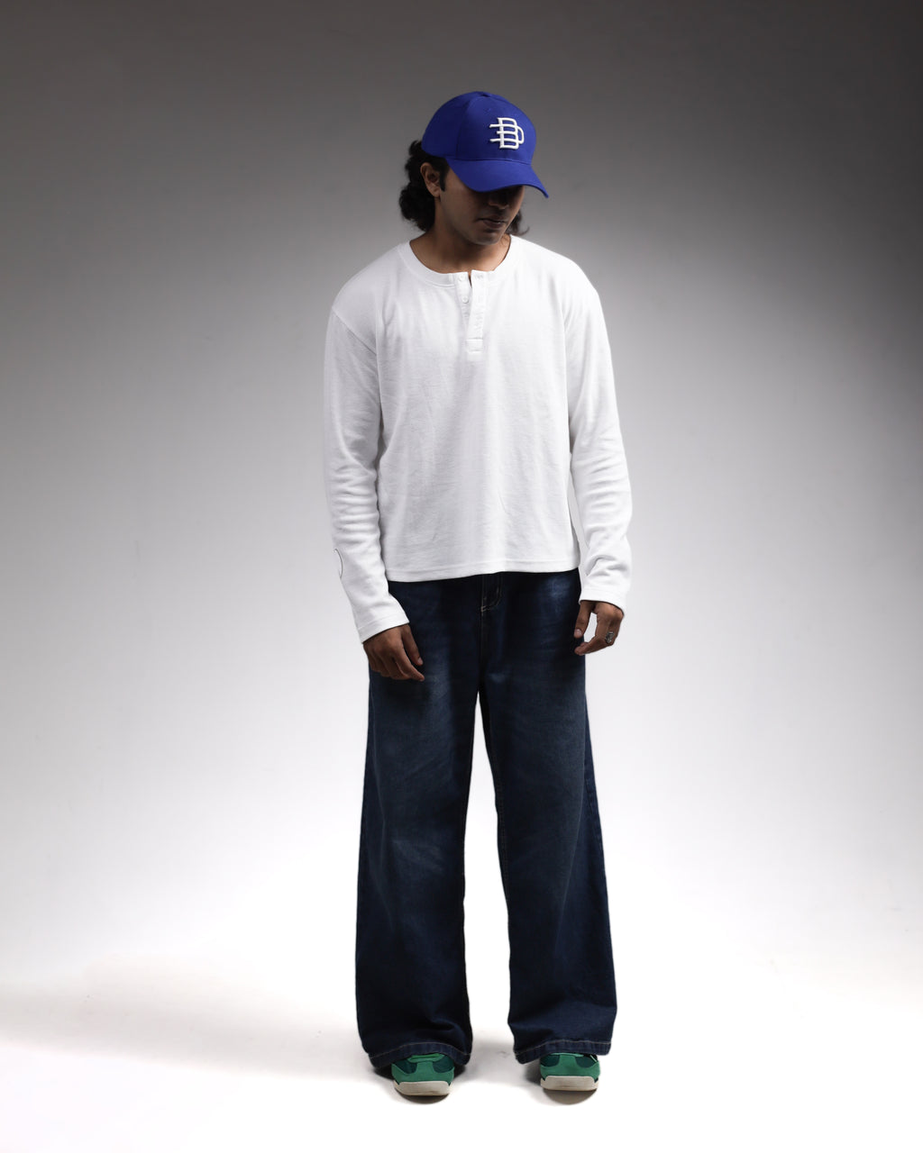 HENLEY T-shirt  / WHITE