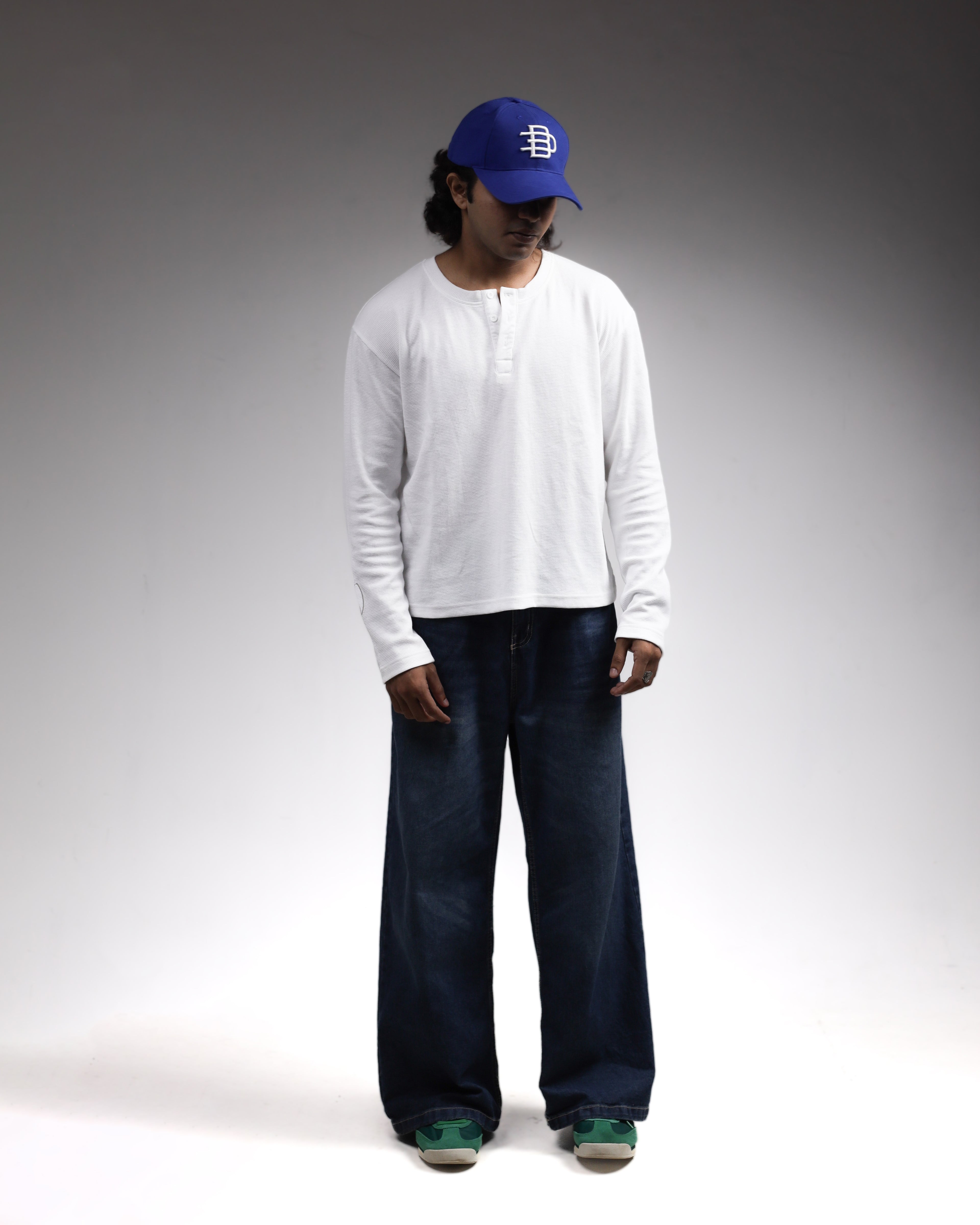 HENLEY T-shirt  / WHITE