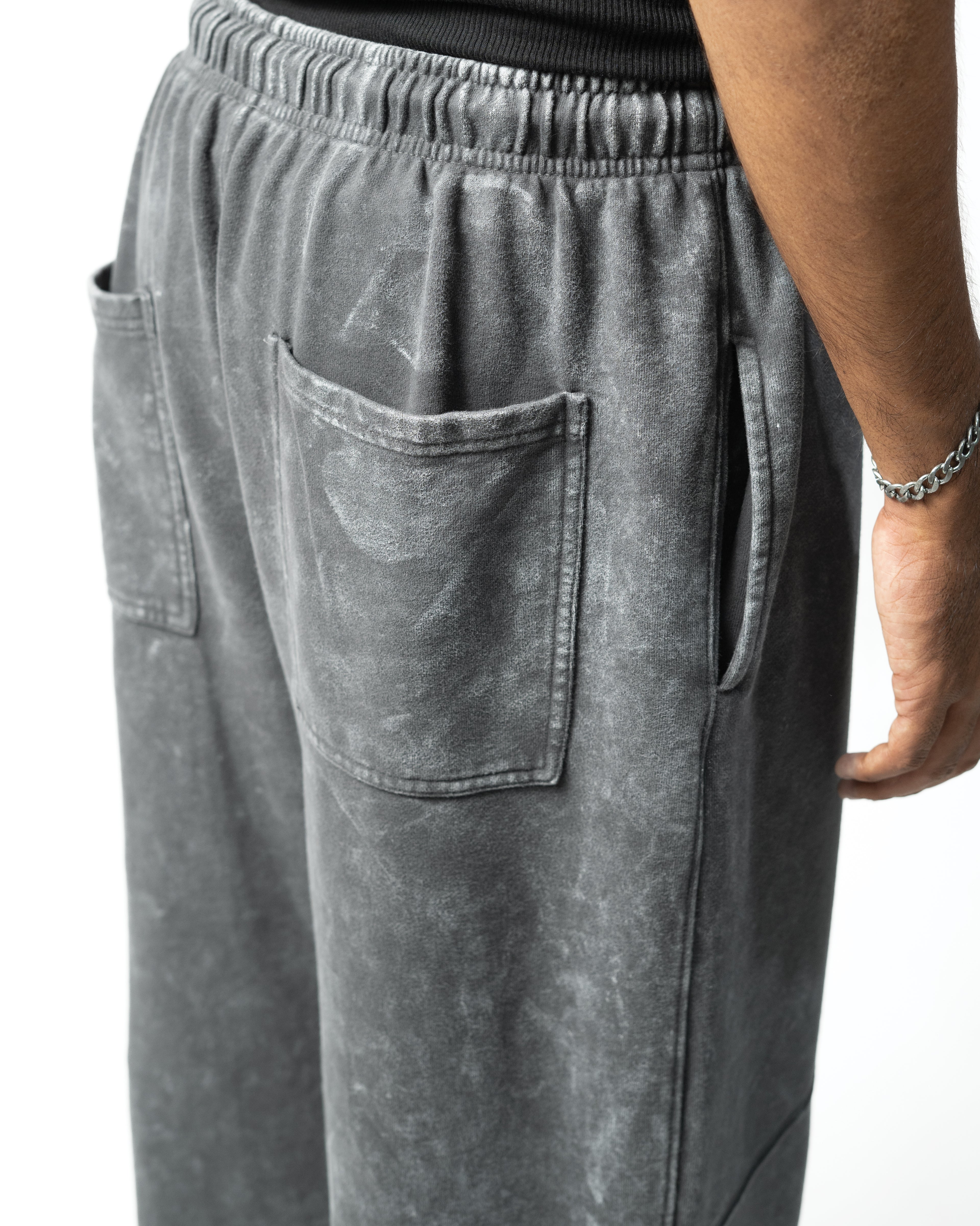 GREY WASHED PANTS