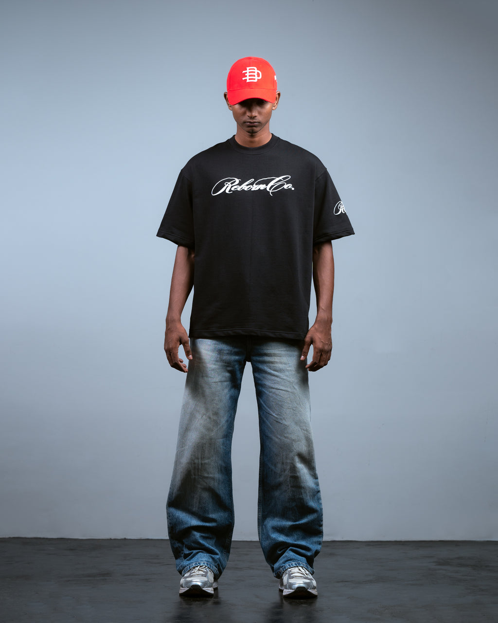 OAR FISH TEE // BLACK oversized t shirt