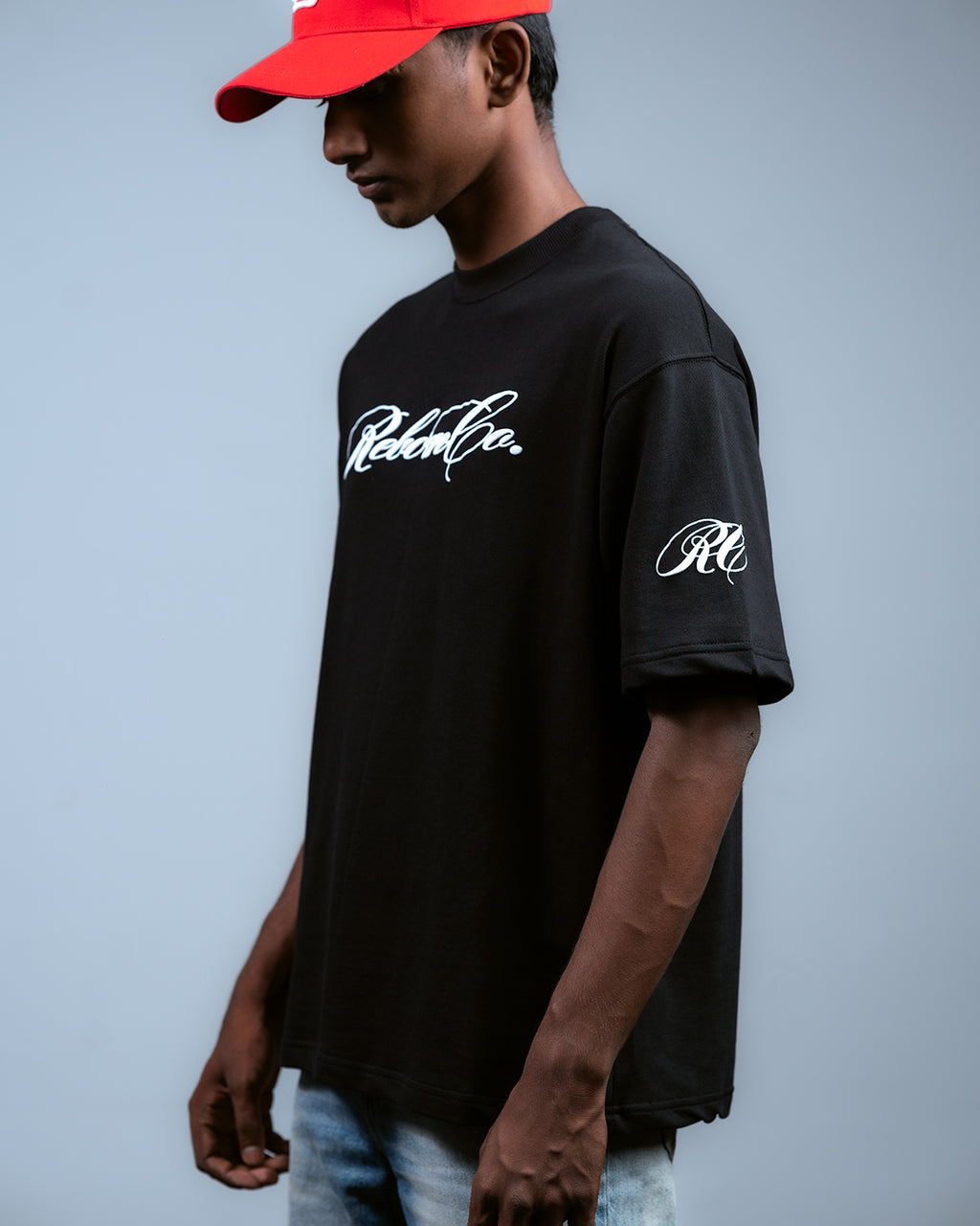 OAR FISH TEE // BLACK oversized t shirt