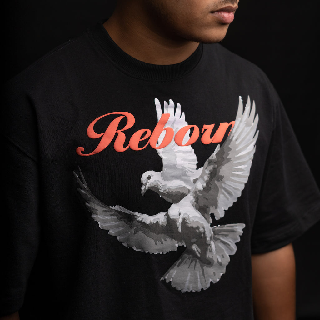 Dove black t-shirt box fit