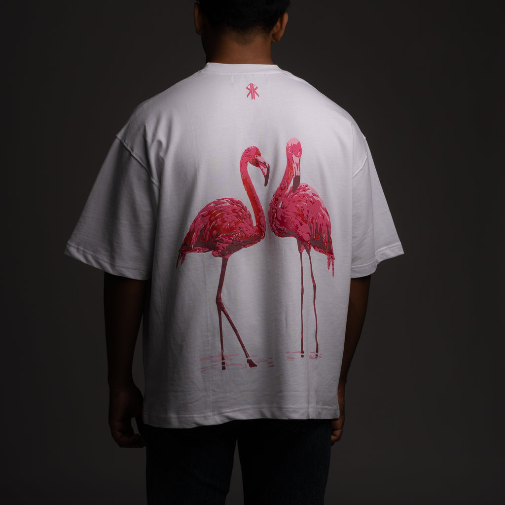Flamingo white t-shirt