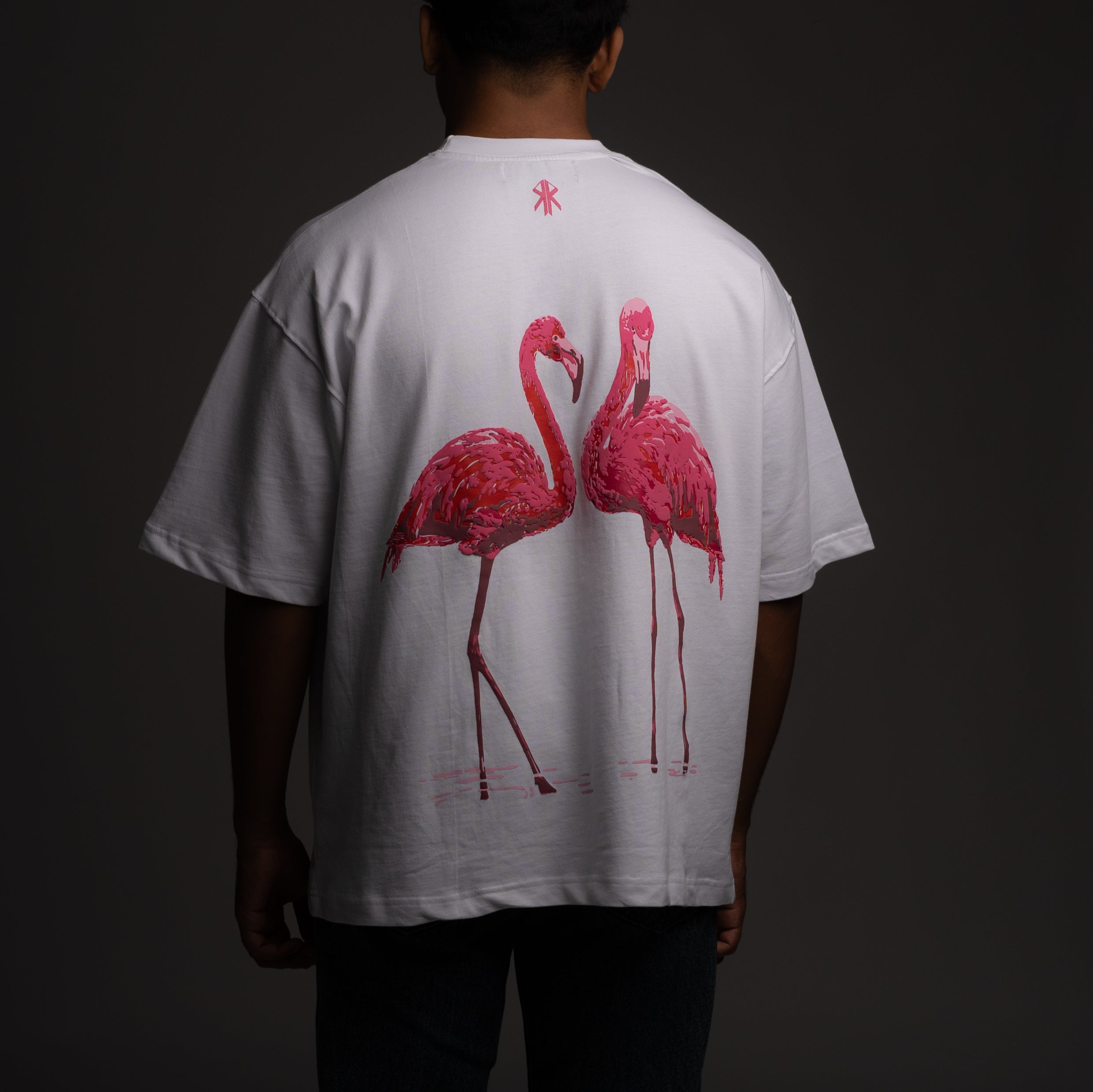 Flamingo white t-shirt