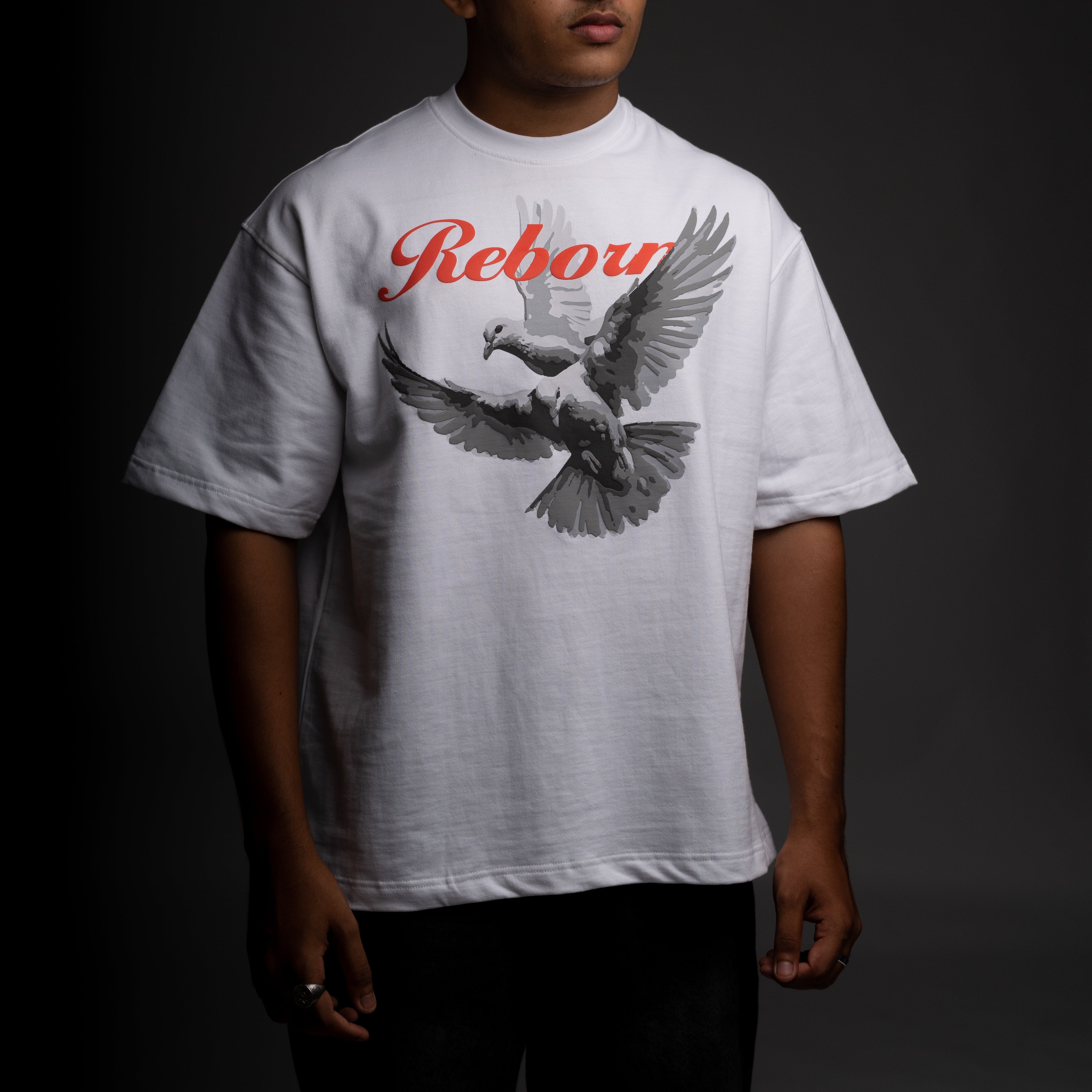 Dove white t-shirt box fit