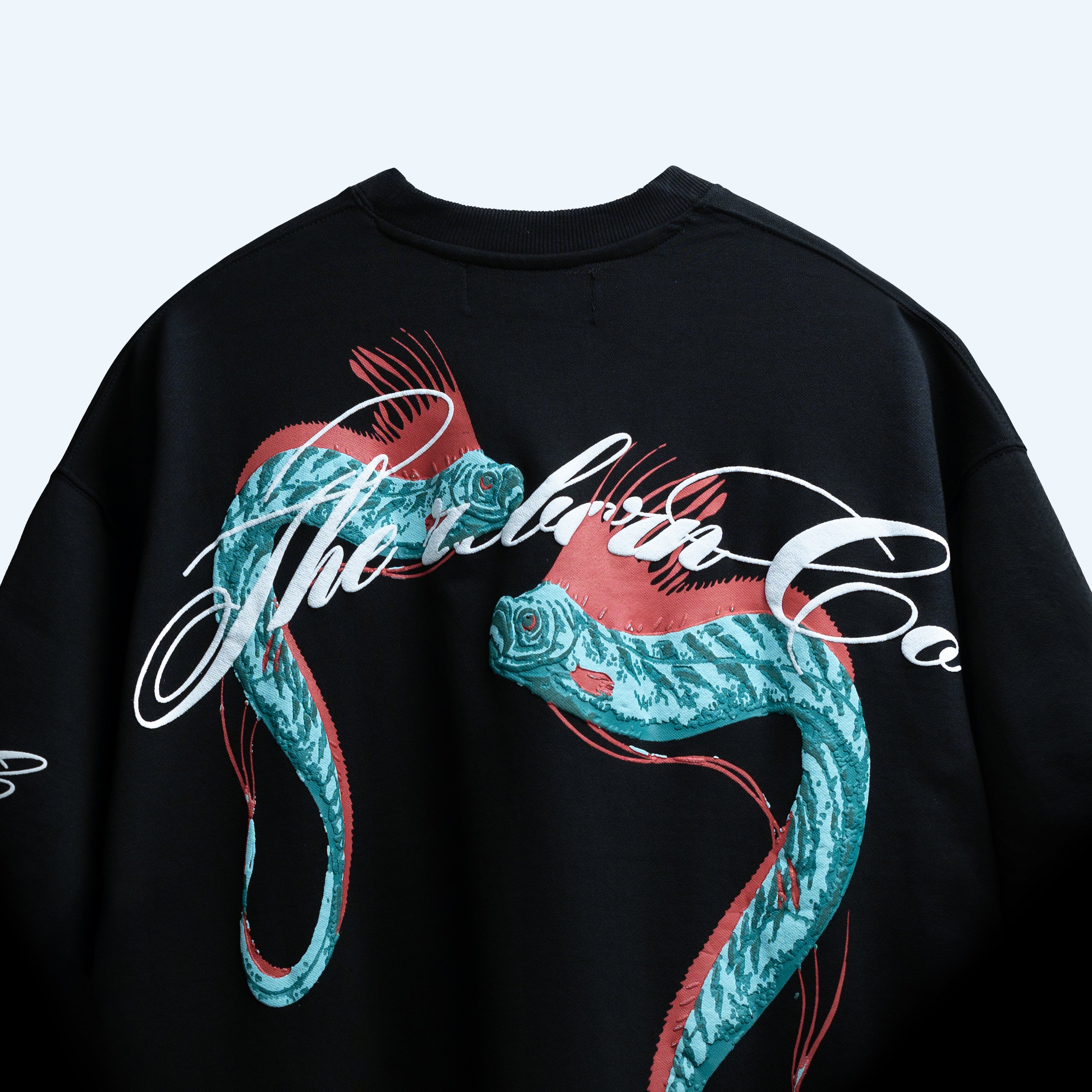 OAR FISH TEE // BLACK oversized t shirt