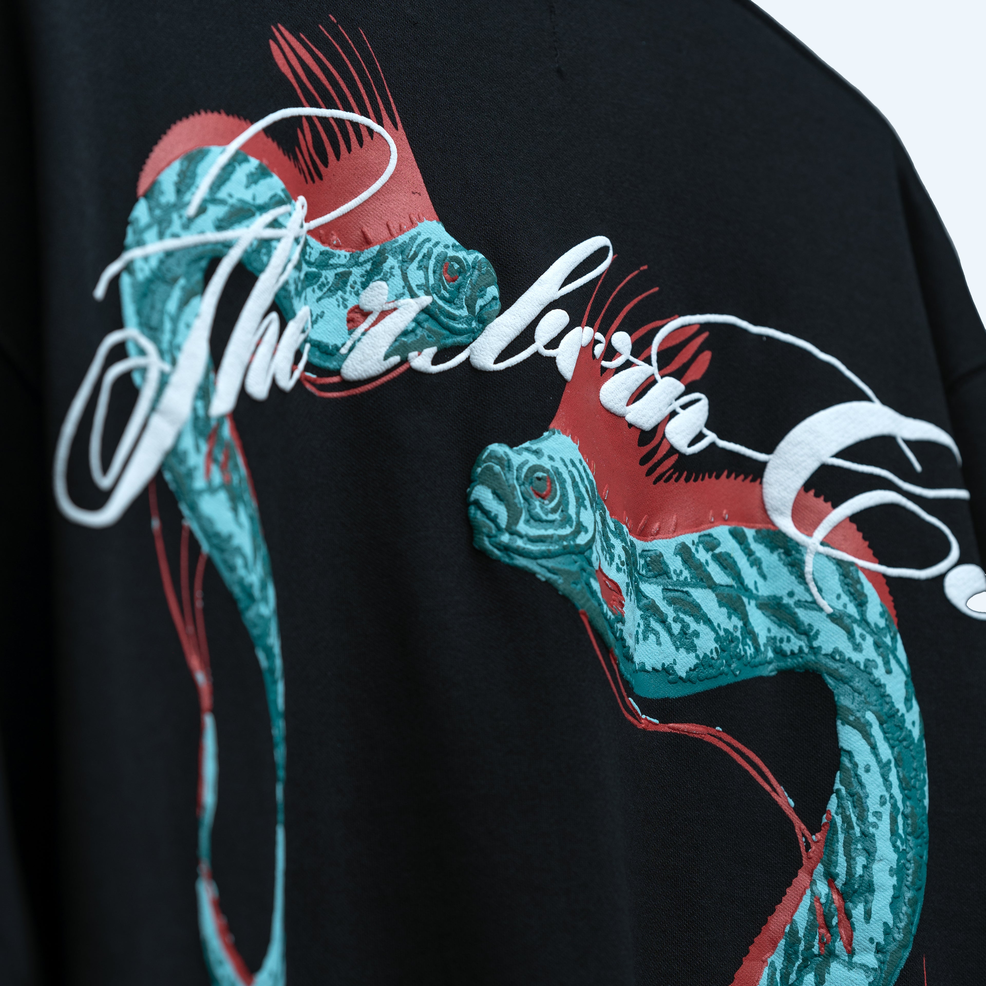 OAR FISH TEE // BLACK oversized t shirt
