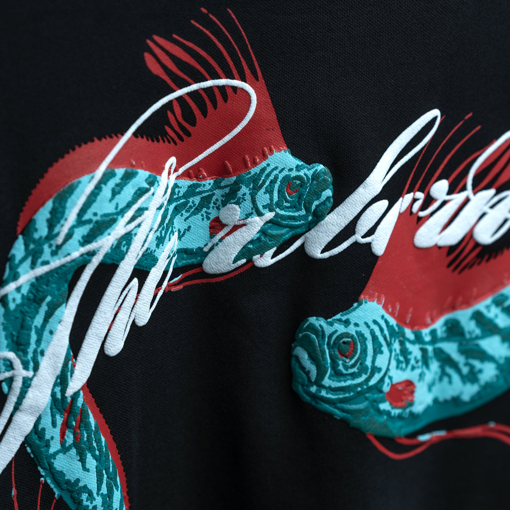 OAR FISH TEE // BLACK oversized t shirt