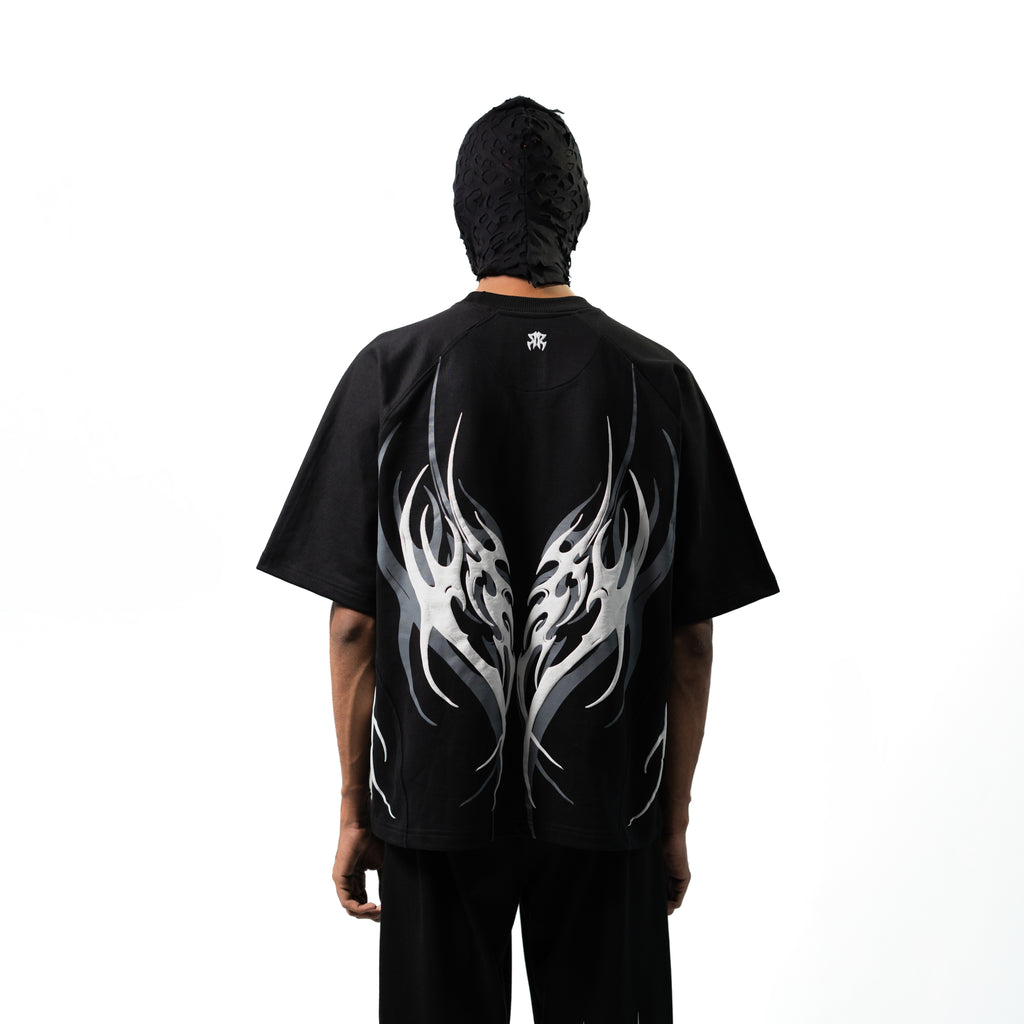 Tribal wing tee // black