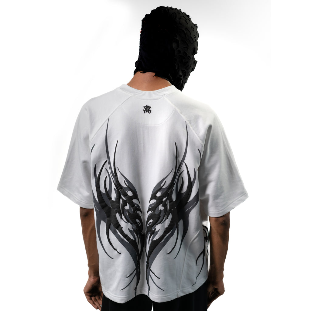 Tribal wing tee // white