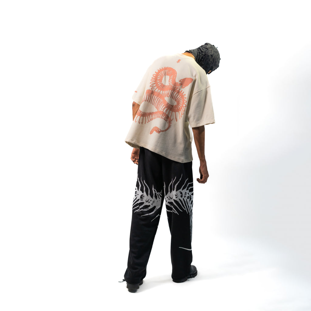 Snake skel tee // beige