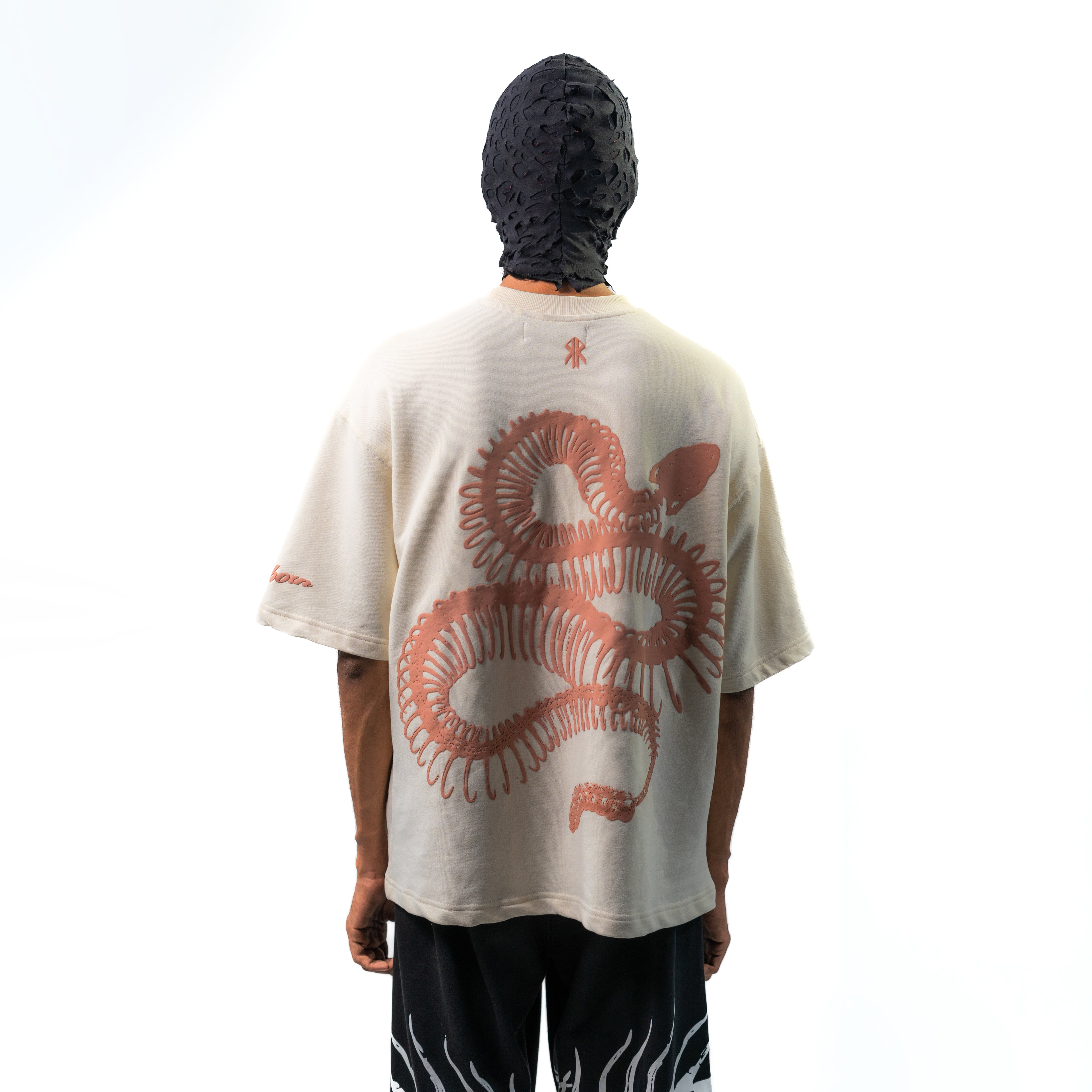 Snake skel tee // beige