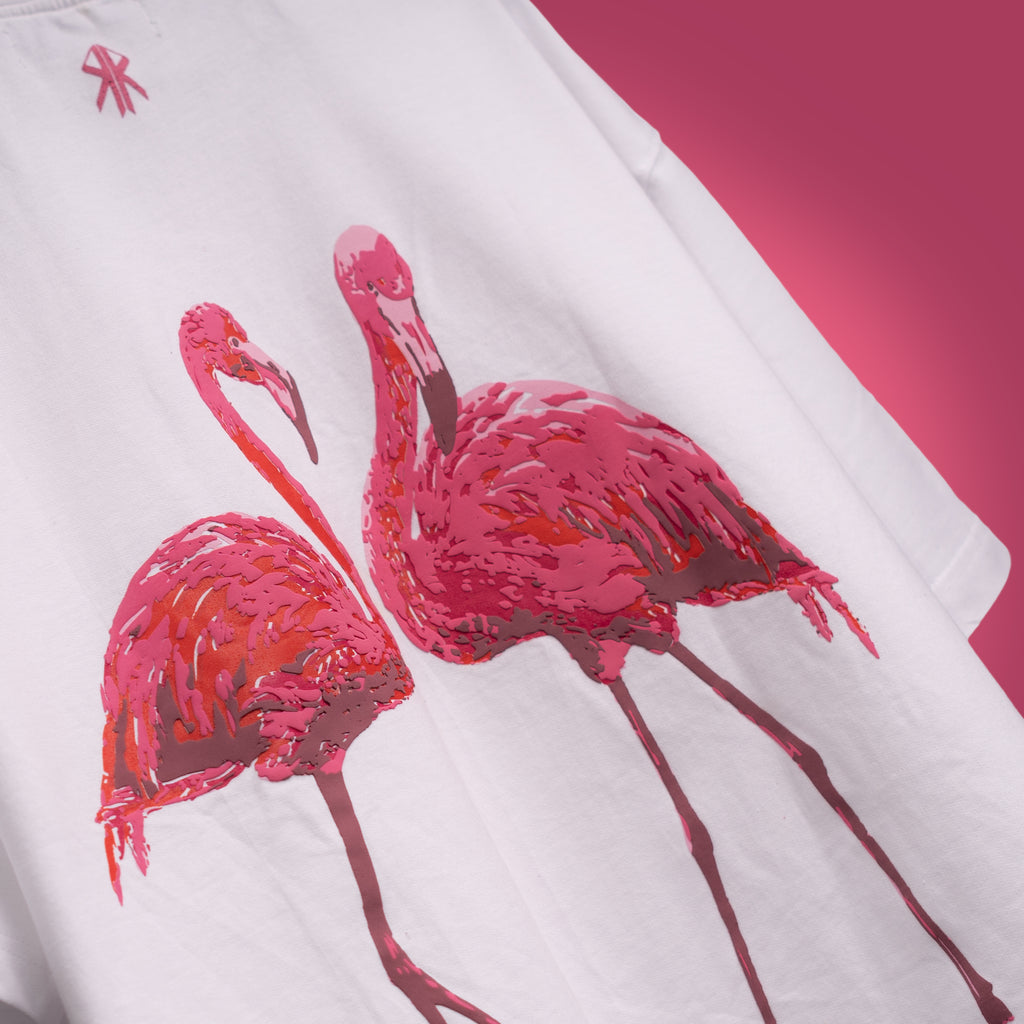 Flamingo white t-shirt