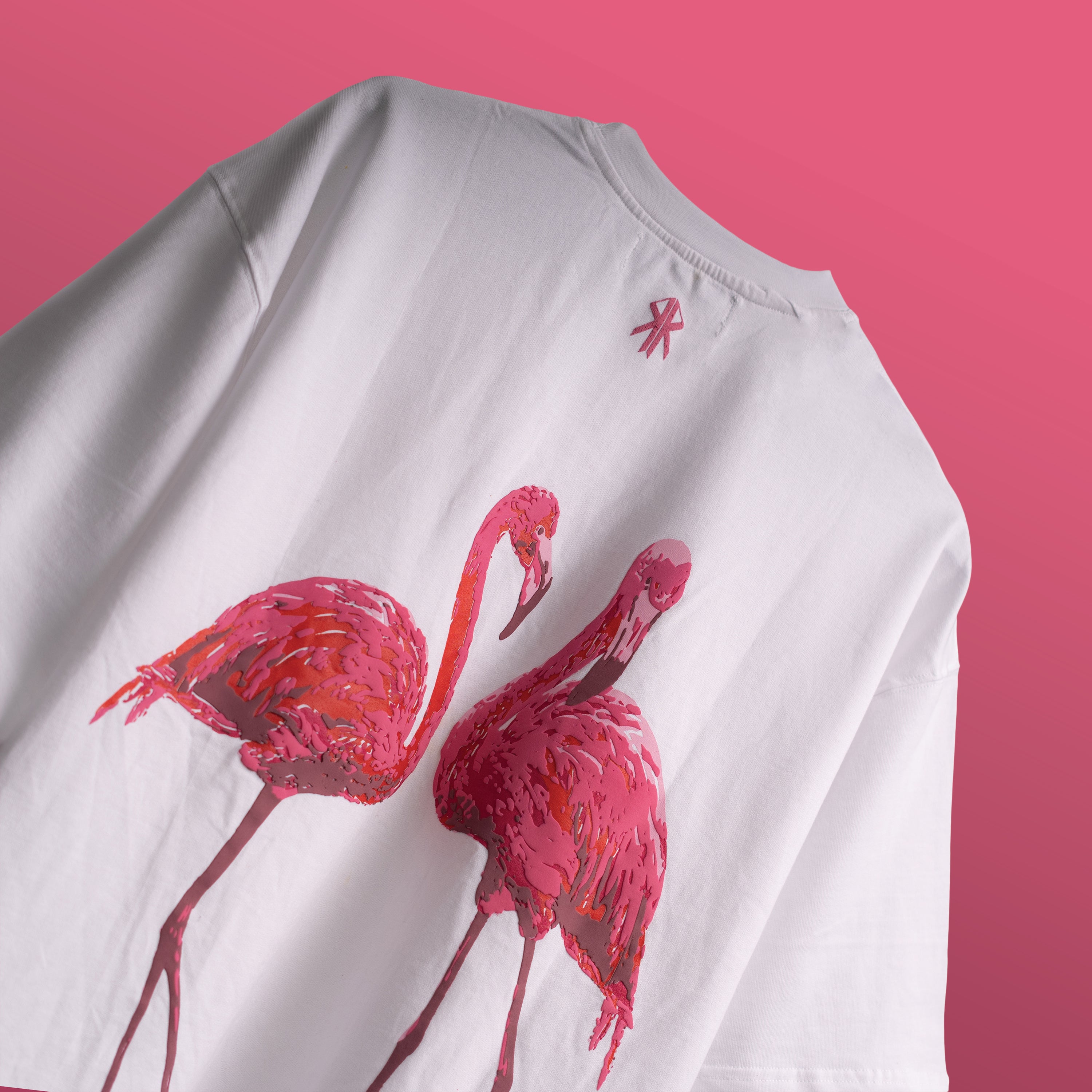 Flamingo white t-shirt