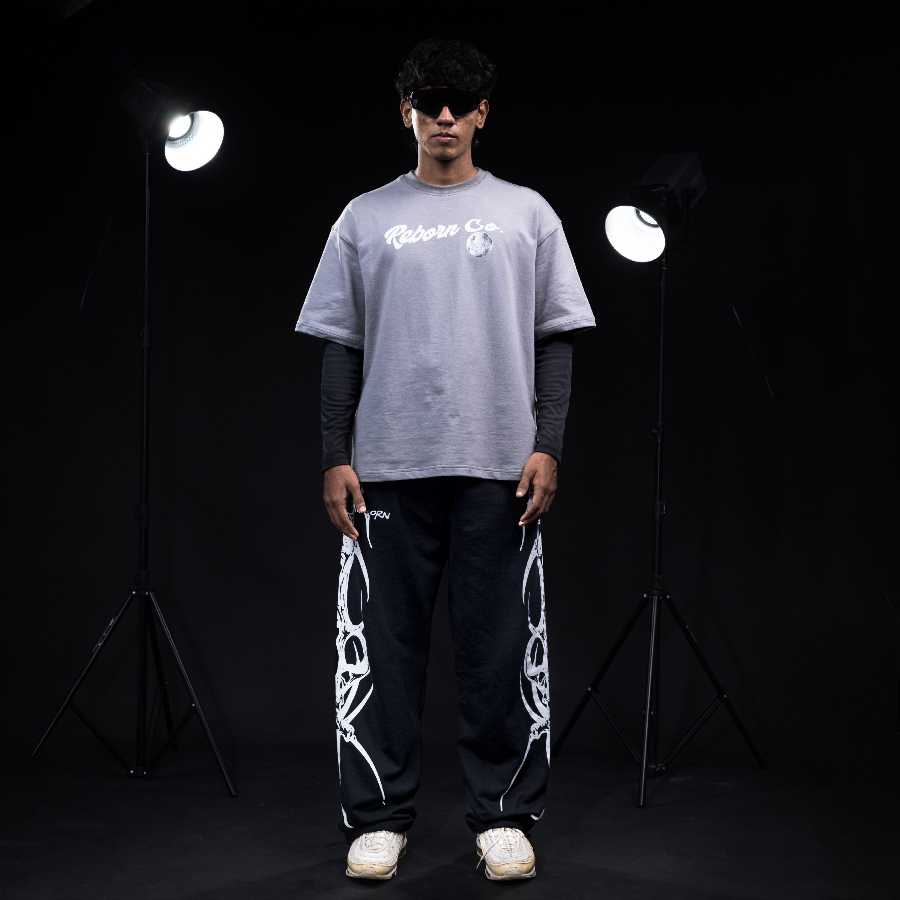 Twin-scythe pants // black